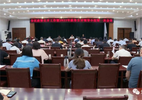 全区政务公开工作会议暨2023年政务公开领导小组第一次会议召开
