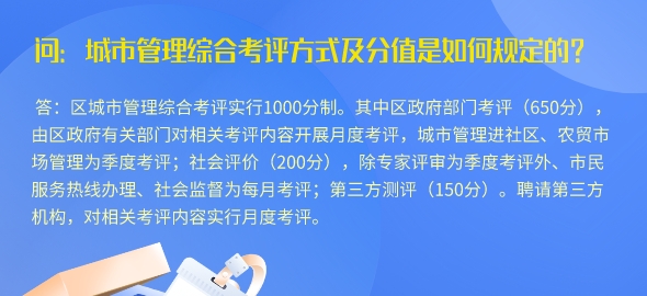 城市管理综合考评方式及分值是如何规定的.jpeg